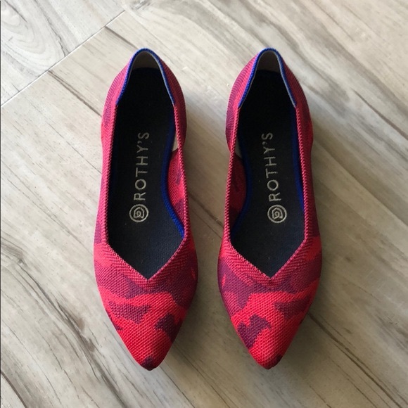 Rothy's Shoes - ***SOLD*** Pointed Red Camo Rothy’s